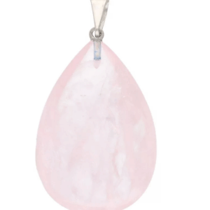 Colgante Gota de Cuarzo Rosa