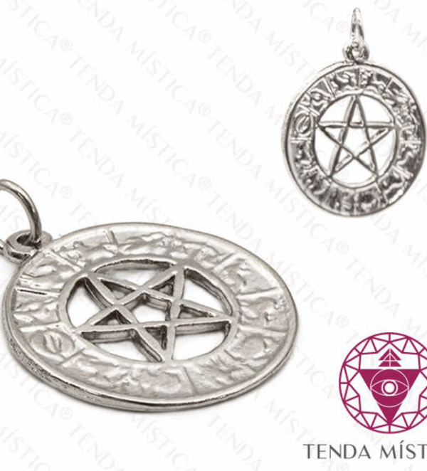 Amuleto Pentagrama Plateado
