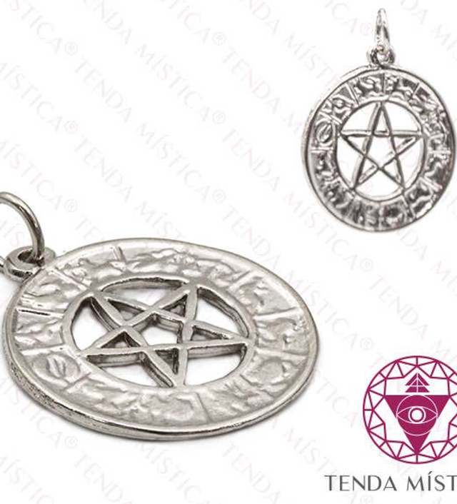 Amuleto Pentagrama Plateado