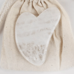 Accesorio de belleza gua sha de cuarzo blanco