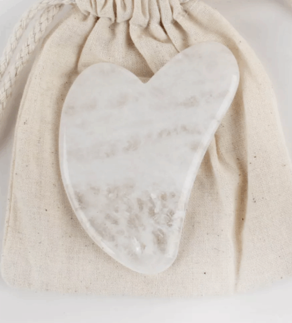 Accesorio de belleza gua sha de cuarzo blanco Accesorio de belleza gua sha de cuarzo blanco
