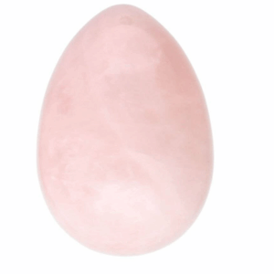 Huevo Yoni mediano de Cuarzo Rosa.