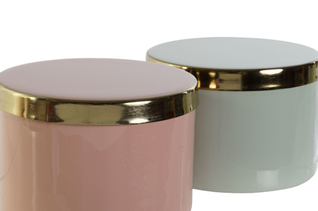 Joyero de hierro lacado 13x13x9