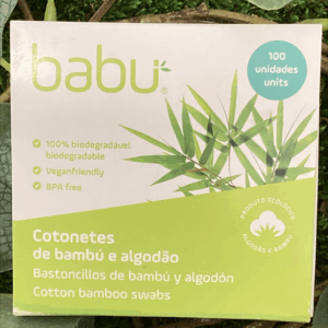 Bastoncillos de bambú y algodón babu 100uds