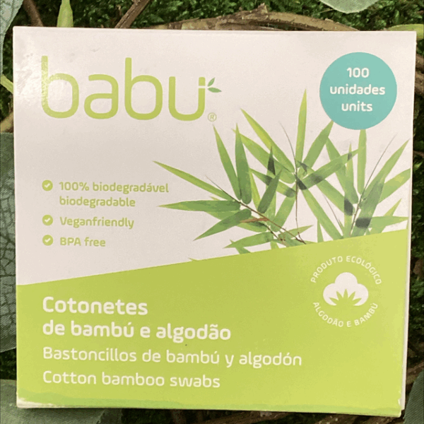 Bastoncillos de bambú y algodón babu 100uds