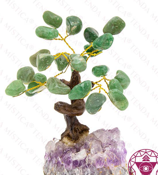 Árbol Piedra Bruto 8 ramas Cuarzo Verde 12 cm