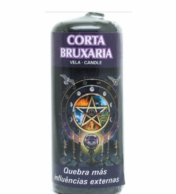 Vela Bruxaria de pilar corto, 4,8 x 12 cm