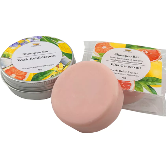 Recambio de lavado repetido – Barras de champú con lata de viaje, 65 g