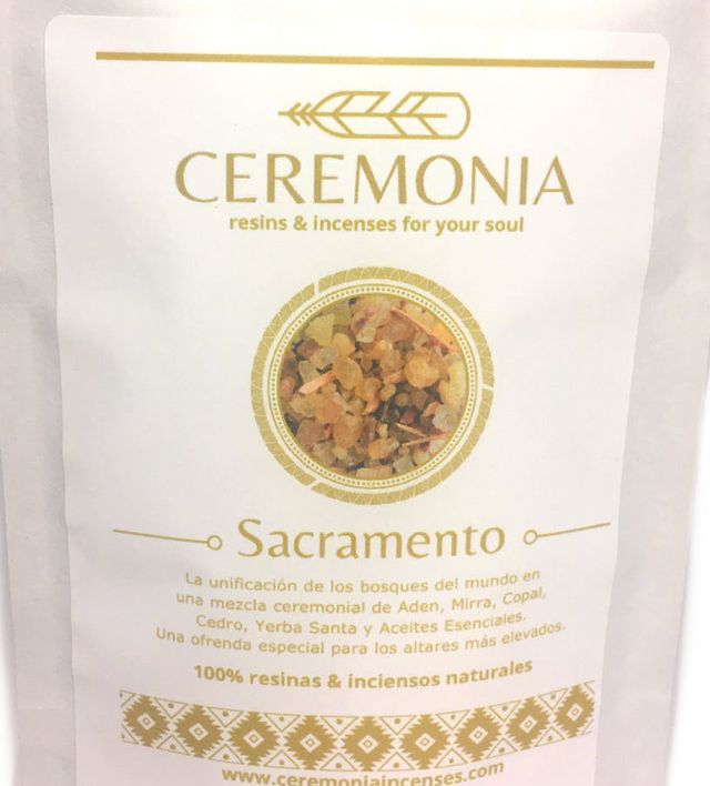 Incienso Sacramento 100g aroma a maderas y bosque