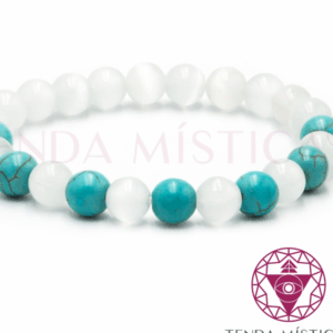 Selenita y turquesa 6 mm