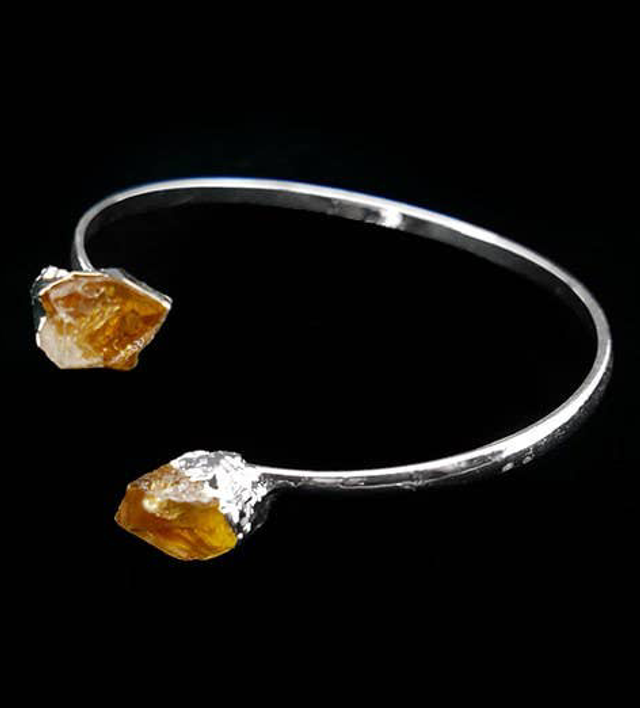 Brazalete Citrino Calentado en Bruto BP