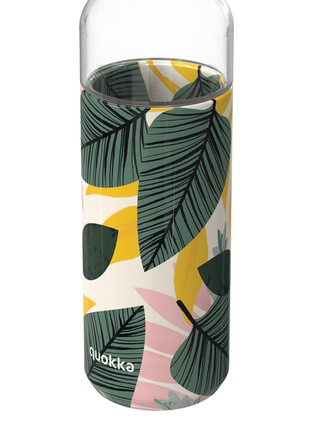 Quokka botella cristal redonda con funda