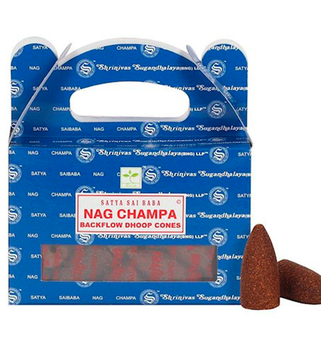 Conos de incienso con reflujo nag champa 75g