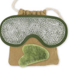 Kit Masque Yeux et GuaSha Jade Vert + Housse