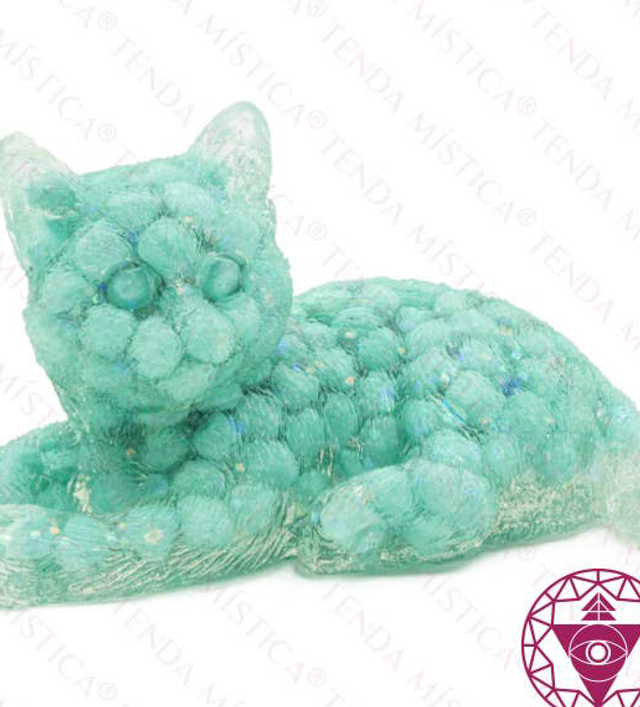 Gato de orgonita – Turquesa