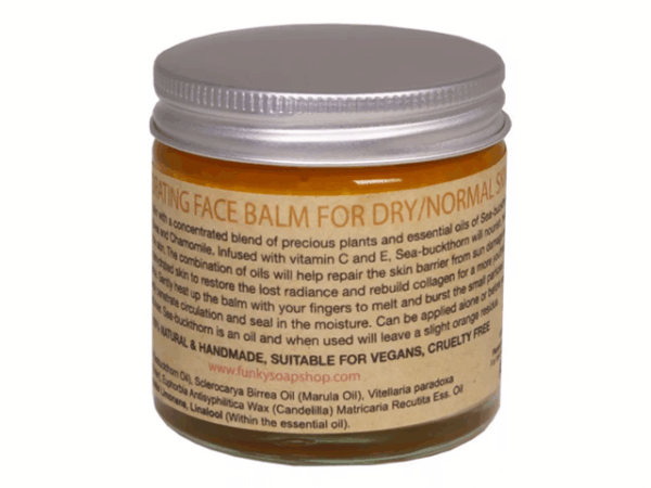 Funky Bálsamo facial hidratante sólido, pieles secas / normales, de espino amarillo Funky Bálsamo facial hidratante sólido, pieles secas / normales, de espino amarillo