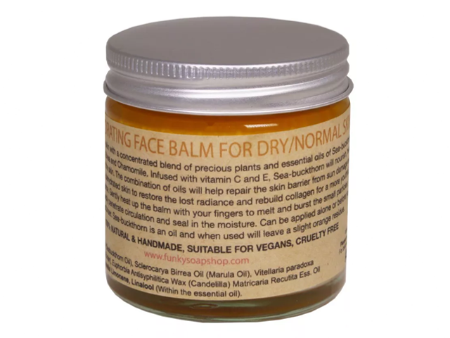 Funky Bálsamo facial hidratante sólido, pieles secas / normales, de espino amarillo