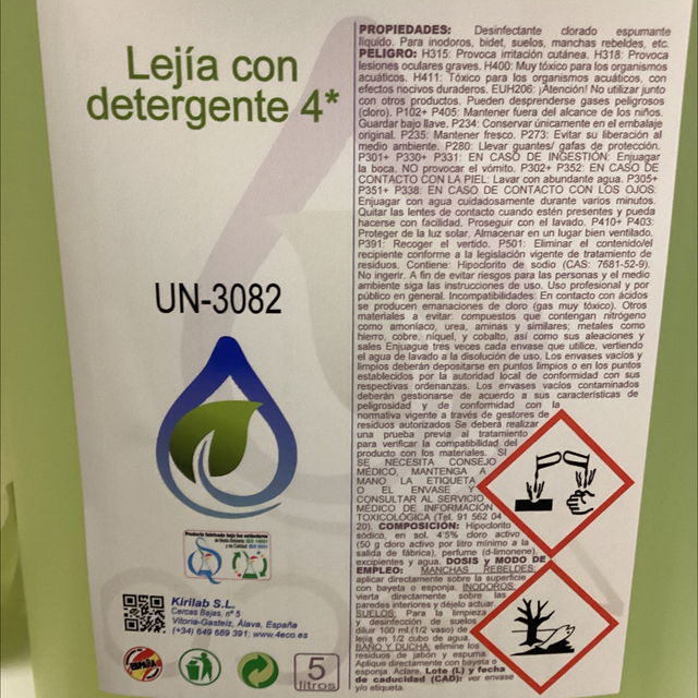 Lejía Con Detergente