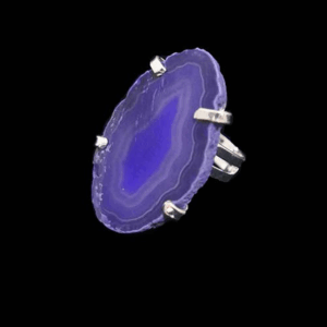 Anillo de Ágata Lila Teñida BP