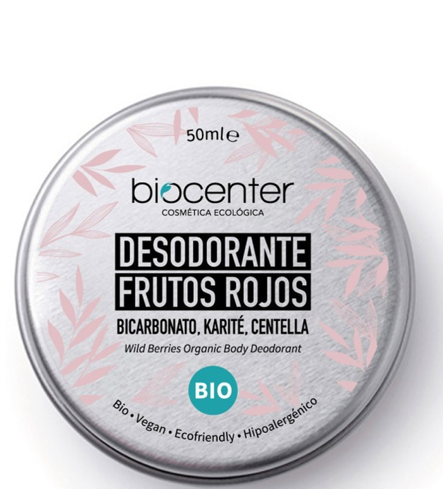 Desodorante sólido frutos rojos Biocenter. Lata 50 ml