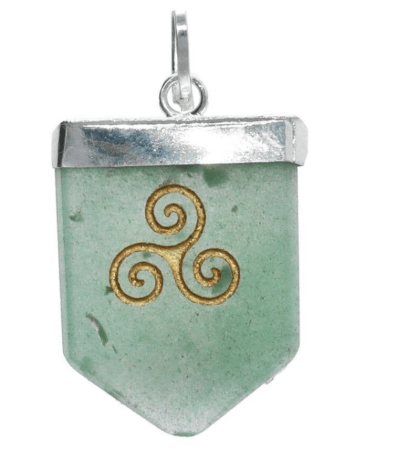 Colgante de Cuarzo Verde Triskel BP