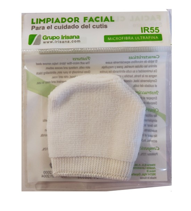 Limpiador facial de microfibra Irisana. Reutilizable