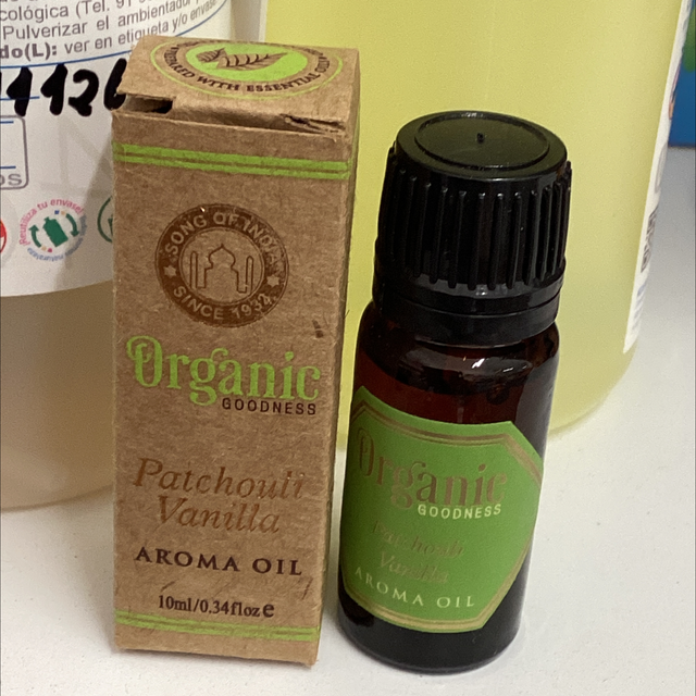 Aroma Aceite Organic Pachuli, Vainilla.