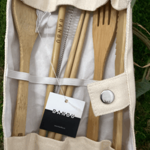 Kit Cubiertos De Bambú