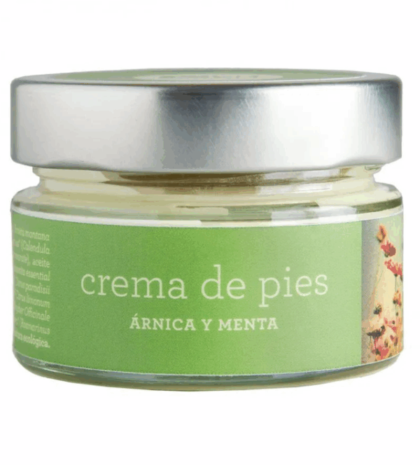 Crema de pies de árnica y menta