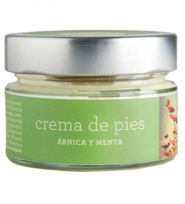 Crema de pies de árnica y menta