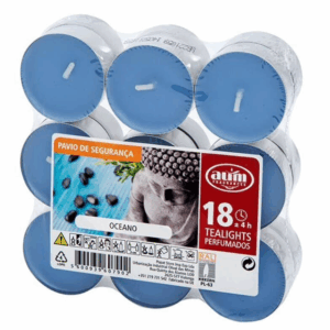 Paquete de 18 velas Tealight Ocean. Velas de té