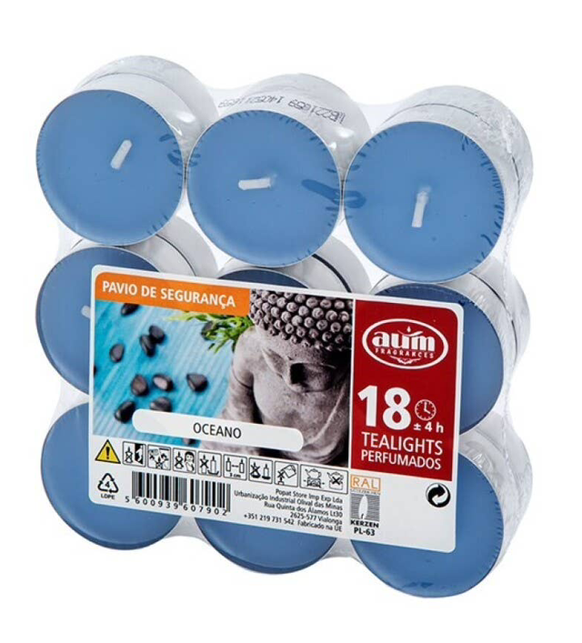 Paquete de 18 velas Tealight Ocean. Velas de té