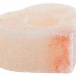Portavela sal 11X11X5 corazón natural rosa