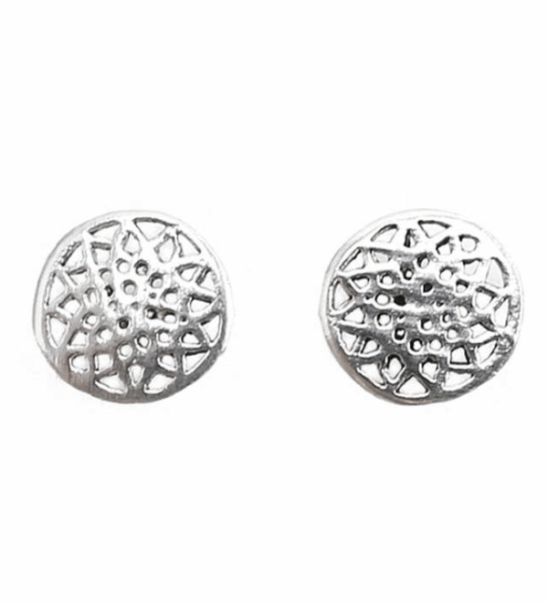 Pendientes de plata - mandala liso mini Pendientes de plata – mandala liso mini