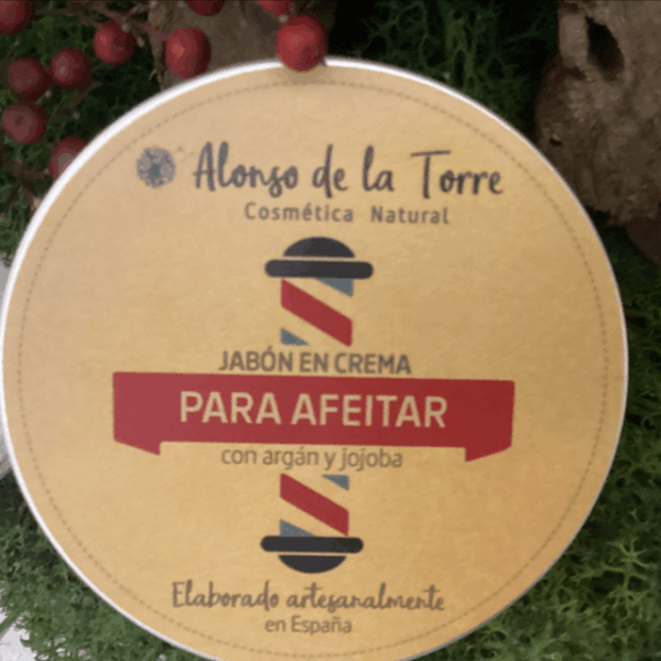 Jabón natural en crema para afeitar 200g