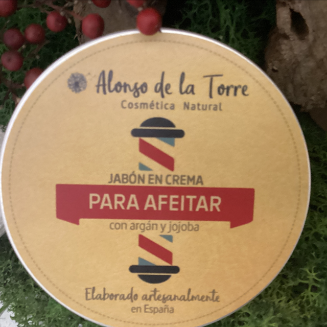 Jabón natural en crema para afeitar 200g