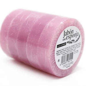 Esponja con jabón aroma lavanda