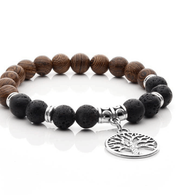 Pulsera árbol de la vida – lava y madera