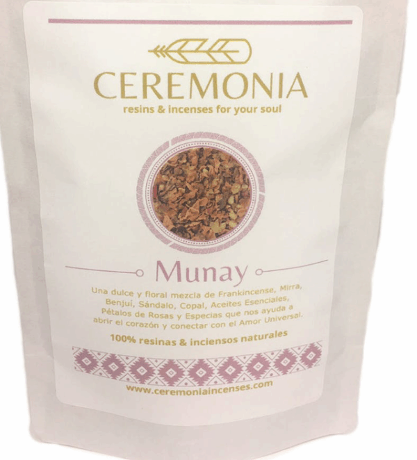 Incienso Munay 100g mezcla de incienso y resinas aroma dulce y floral Incienso Munay 100g mezcla de incienso y resinas aroma dulce y floral