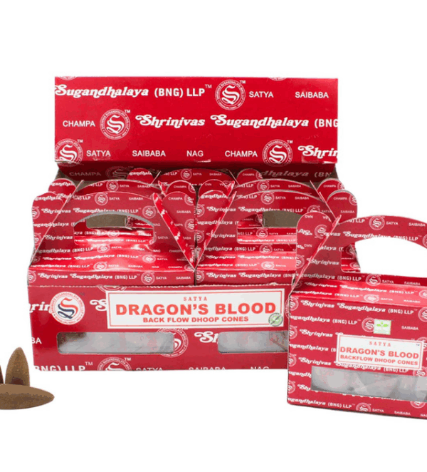 Conos Dhoop de sangre de dragón Satya