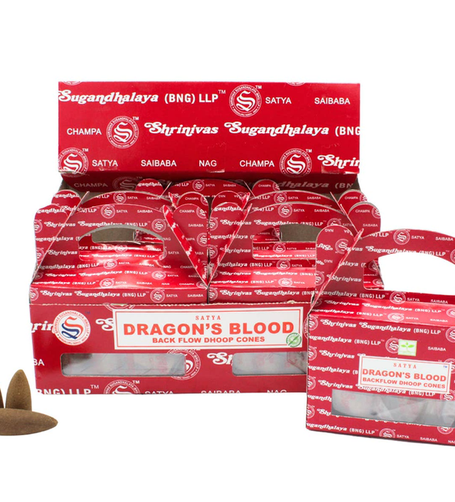 Conos Dhoop de sangre de dragón Satya