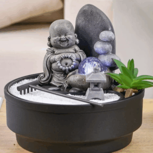 Fuente interior – Sikhi – Jardín zen – Antiestrés – Flujo en cascada –