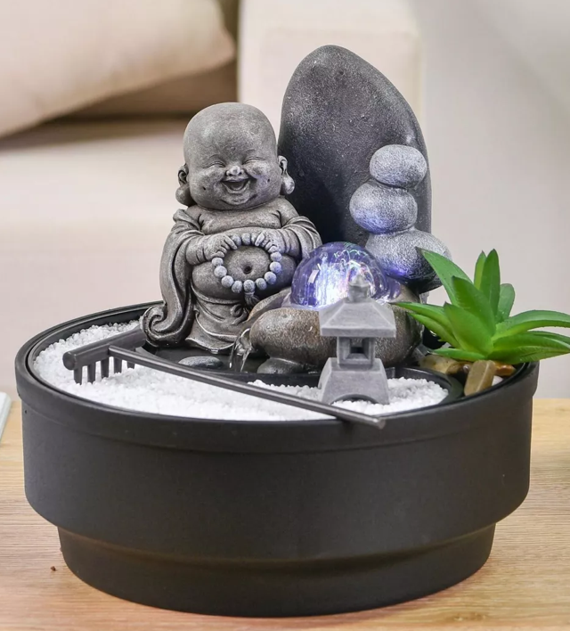 Fuente interior – Sikhi – Jardín zen – Antiestrés – Flujo en cascada –