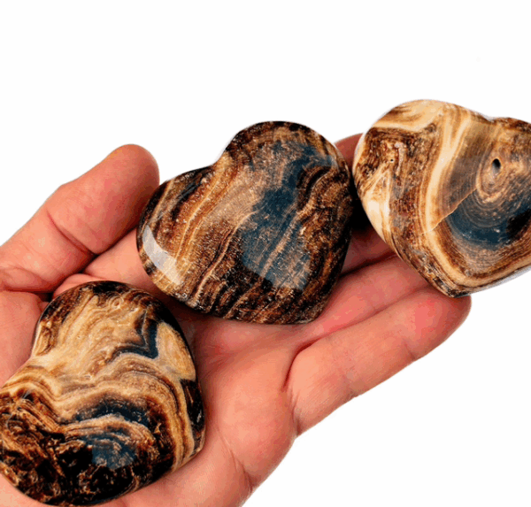 Corazón Calcita Chocolate (50mm – 75mm)