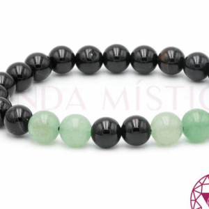 Brazalete poderoso de turmalina y cuarzo verde