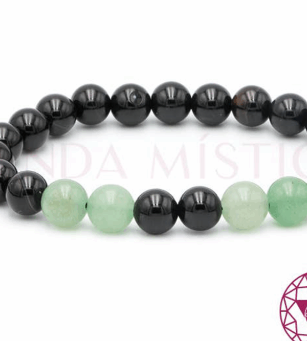 Brazalete poderoso de turmalina y cuarzo verde Brazalete poderoso de turmalina y cuarzo verde