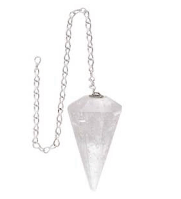 Péndulo facetado de cuarzo blanco (1) Péndulo facetado de cuarzo blanco (1)