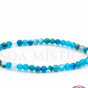 ágata azul natural de 4 mm