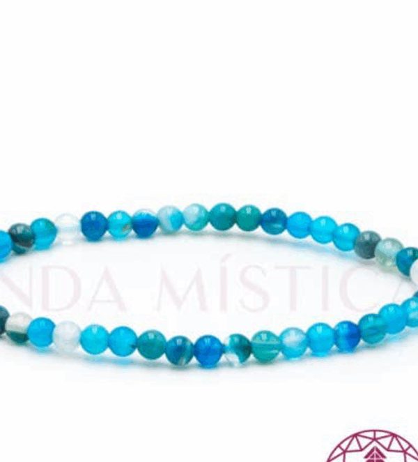 ágata azul natural de 4 mm ágata azul natural de 4 mm