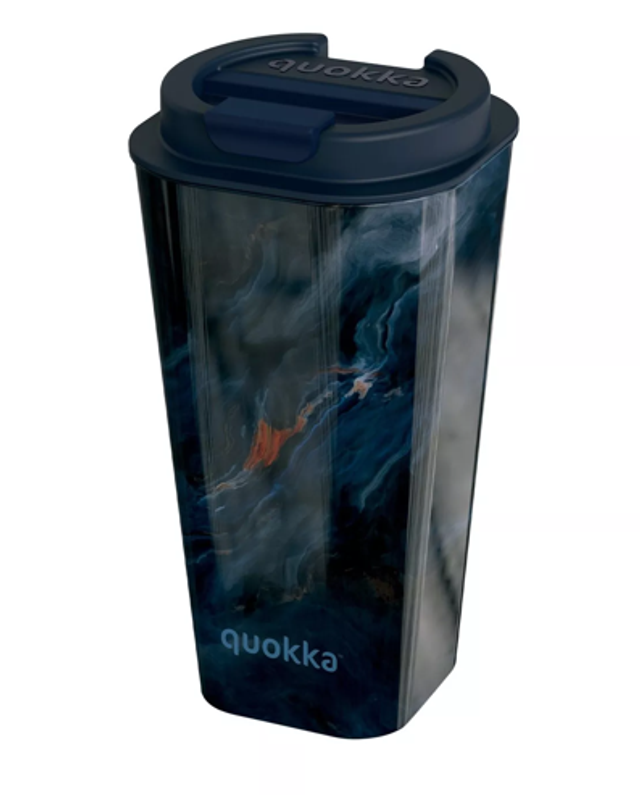 QUOKKA Vaso café doble pared PP DARK STONE 450 ml